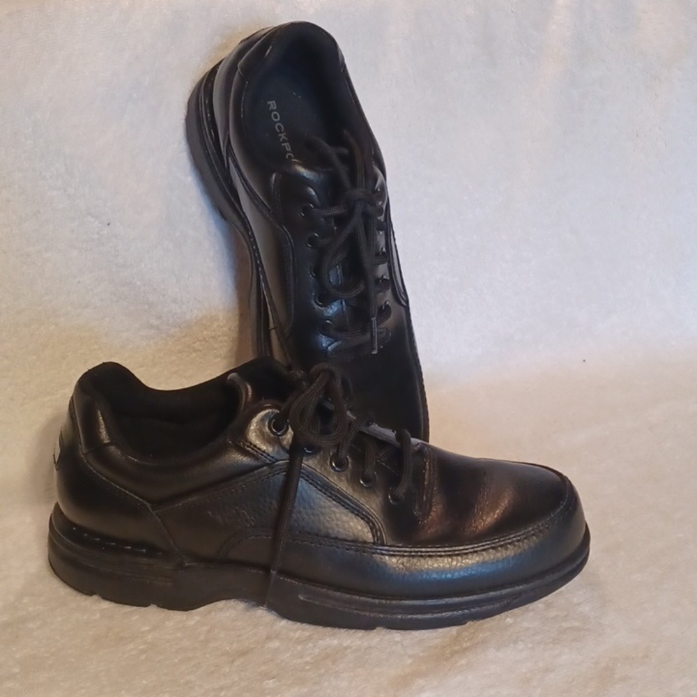 Rockport men's black leather shoes men's size 9